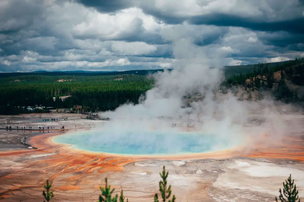 Grand Prismatic Hotspring in Yellowstone