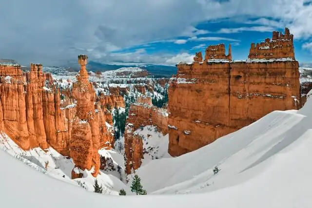 snow covered canyon
