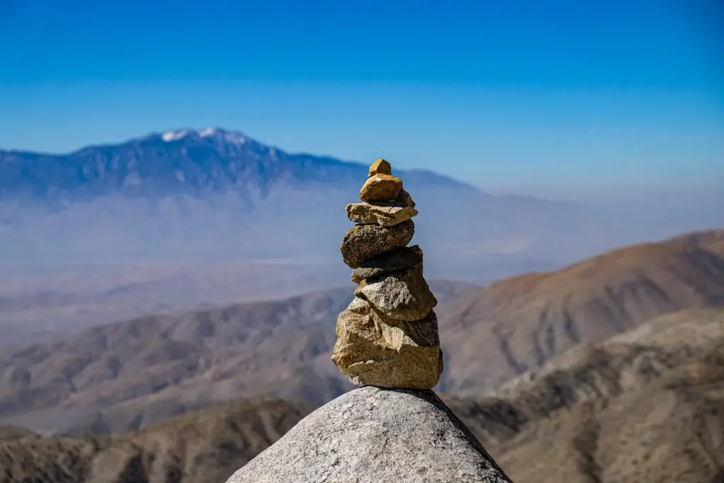 rock stack on a summit