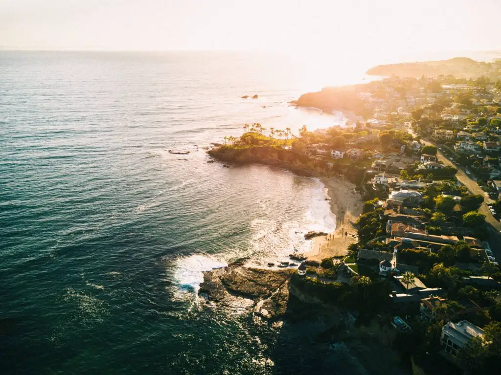california coast aerial view