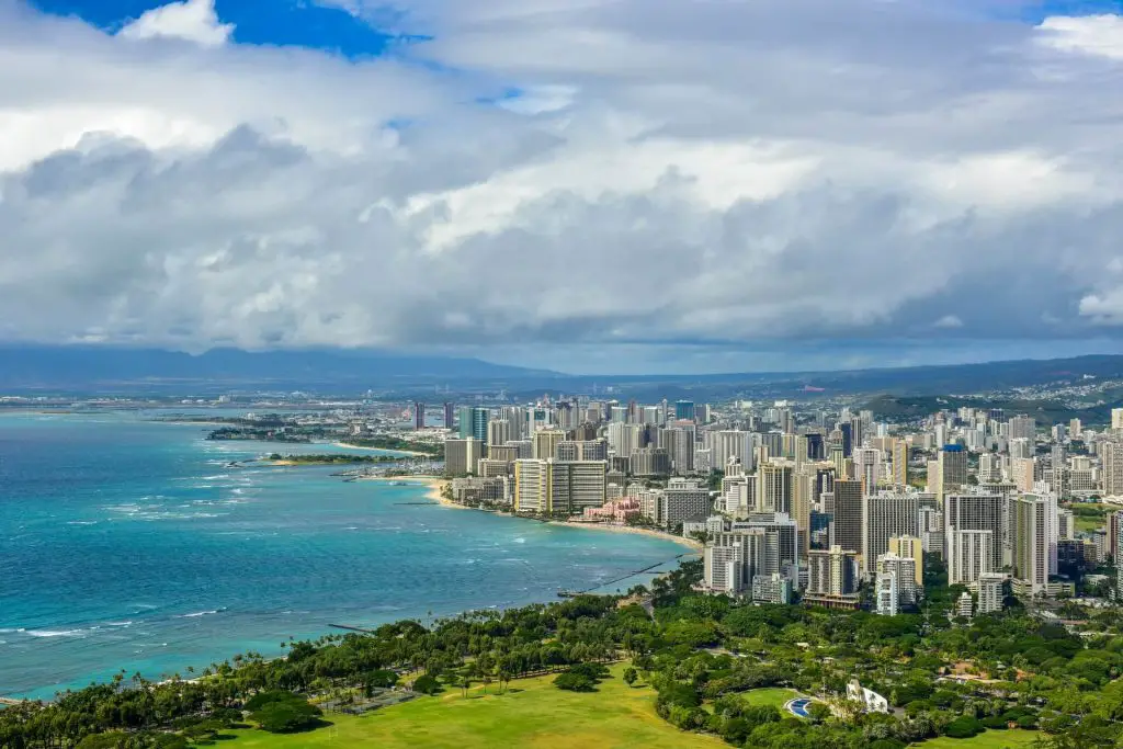 View of Honolulu from Mountains