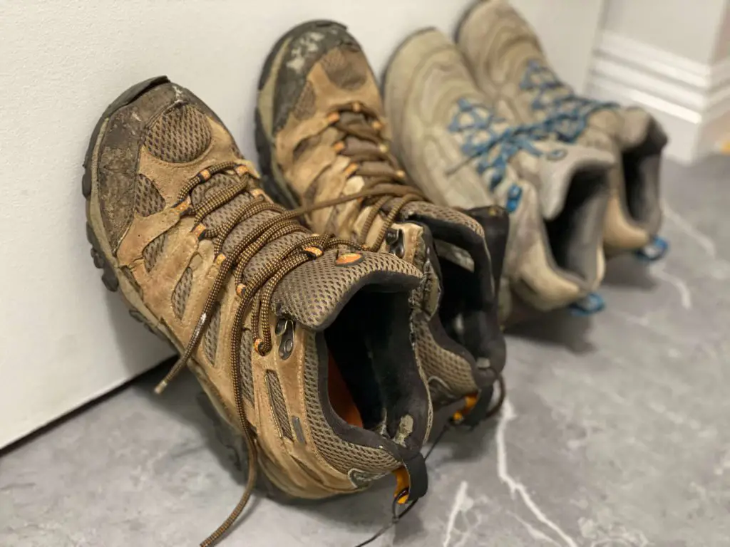 Letting Merrell Hiking Shoes Dry