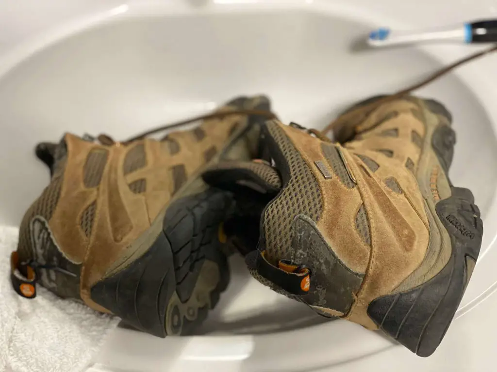 Merrell Hiking Boots in the Sink