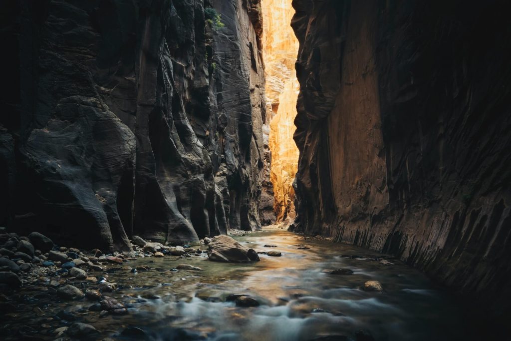 the narrows in zion national park