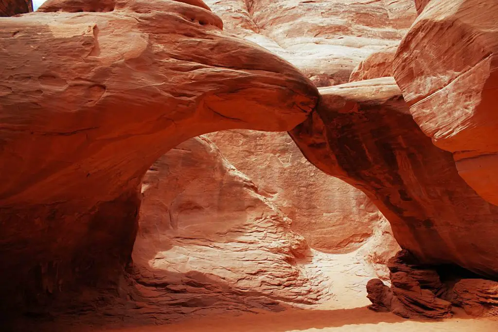 red sandstone arch
