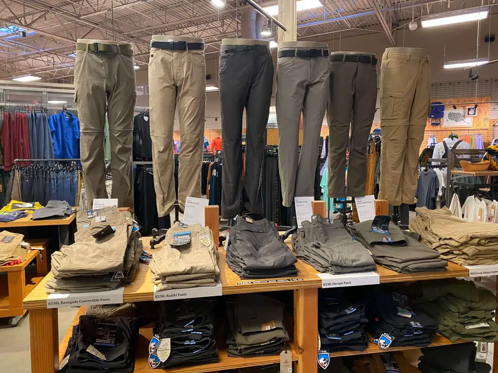 mens hiking pants in store